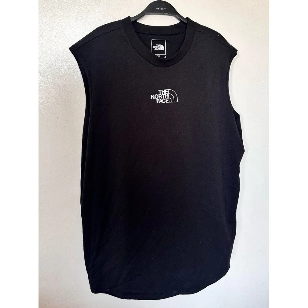 NWT The North Face Black White Climbing Sleeveless Short Sleeve Shirt Large